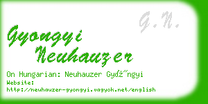 gyongyi neuhauzer business card